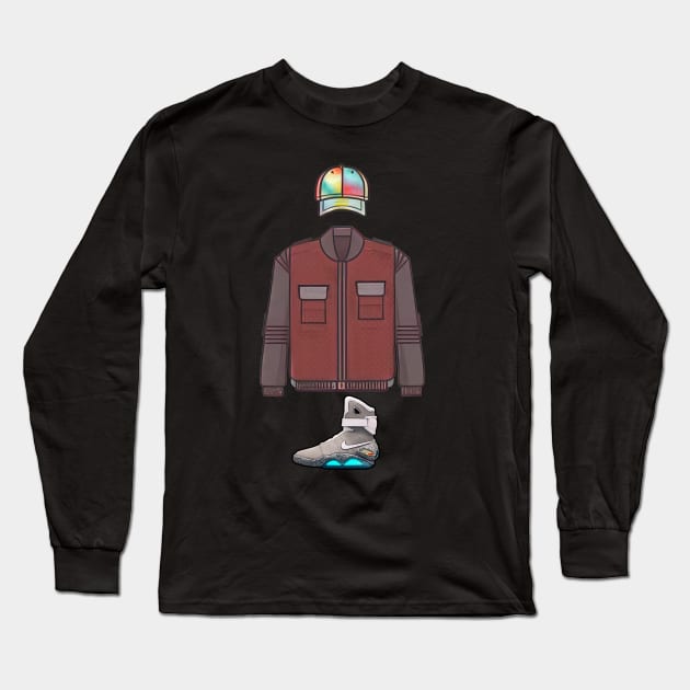 Back to the future 2 - Clothing Long Sleeve T-Shirt by Buff Geeks Art